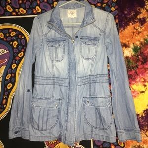 Jean zip up jacket/top